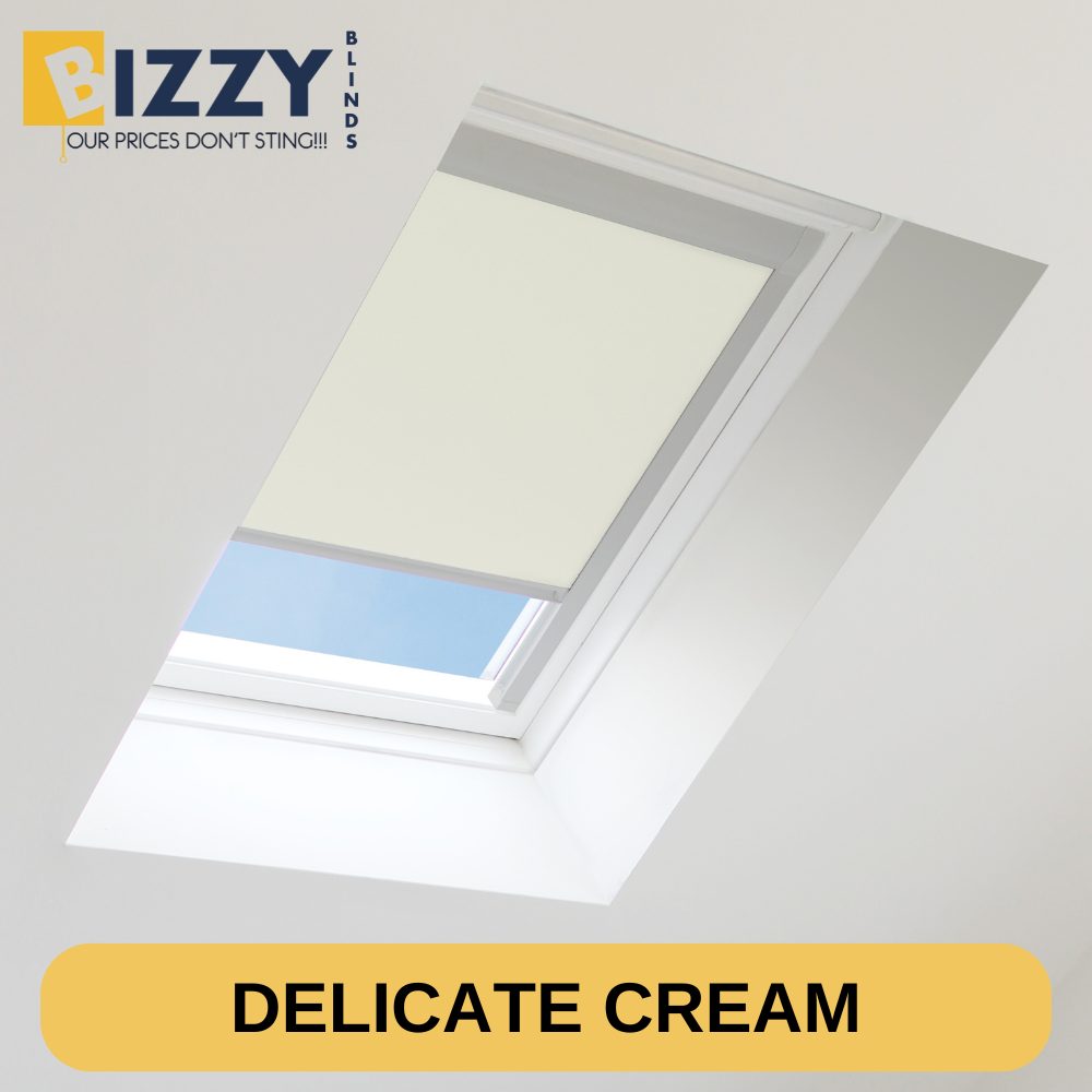 Image of a Velux Window Blinds In the colour delicate cream on Bizzy Blinds www.bizzyblinds.ie