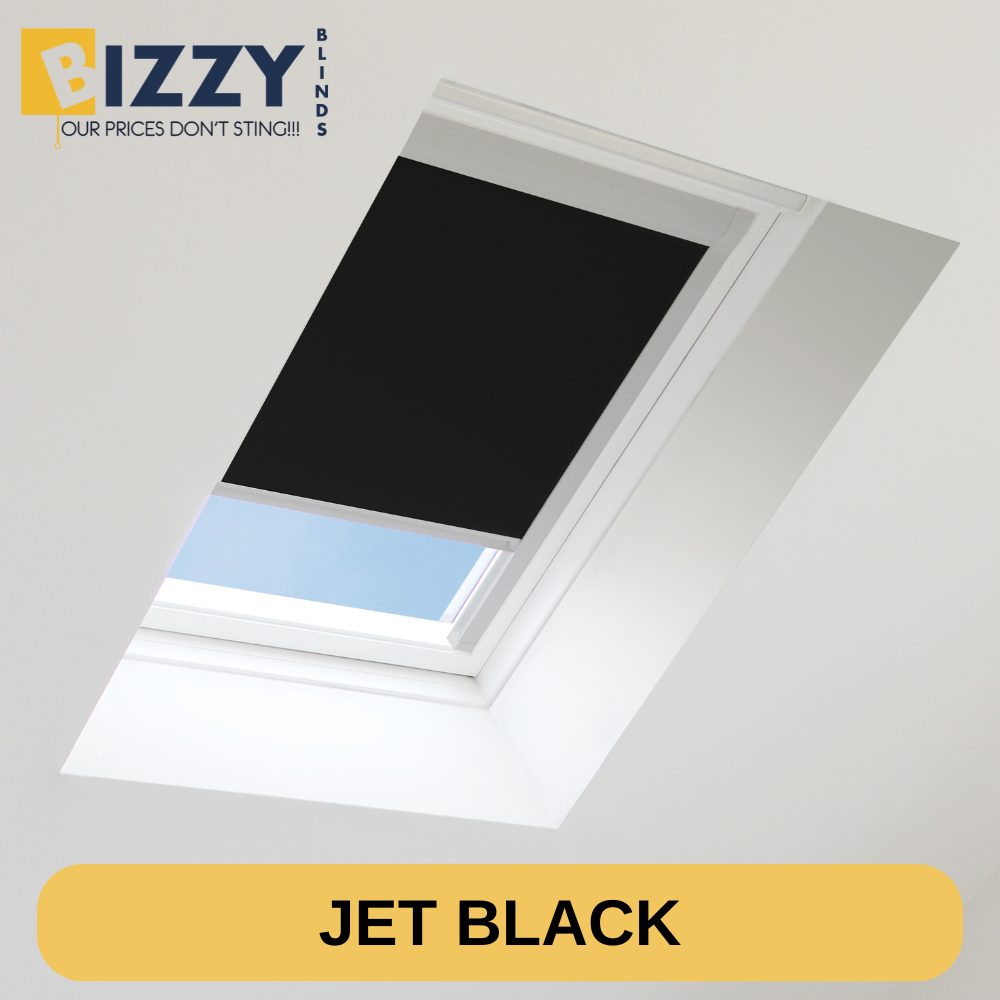 Image of a Velux Window Blinds In the colour jet black on Bizzy Blinds www.bizzyblinds.ie